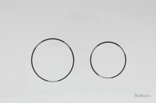 Кнопка, клавиша смыва TWIN ВВ-P57130, белый