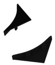 Заглушка пласт 23 мм черный KORNER