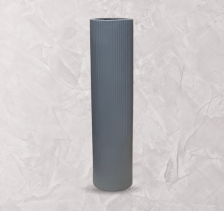 Ваза керамическая 19,5х76 см серый мат