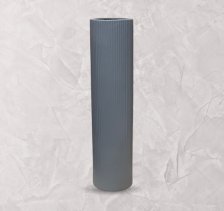 Ваза керамическая 19,5х76 см серый мат