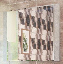 Зеркало Catherine -80 №2 белый камень (80х66х20)