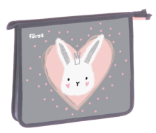 Папка для тетрдаей 1 отд А5 Little Friend пластик, на молнии