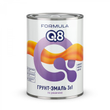 Грунт-эмаль 3 в 1 по ржавчине серая (0,8кг) Formula Q8