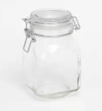 Банка 760 мл с бугельным замком серебро