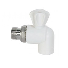 Кран для радиатора полипропиленовый D25х1/2мм (угловой) Valfex