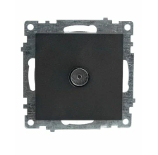 Розетка TV 1-м скрытой установки GLS00-7108-05 5-862МГц черный Катрин