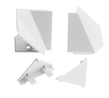 Комплект уголков и заглушек для плинтуса Комфорт/Элит/Плато белый