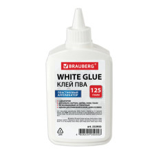 Клей ПВА 125 г Brauberg (бумага, картон, дерево) 