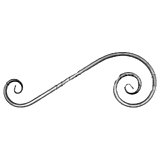 Вензель кованый S SK43.13 545х192мм Т15х15