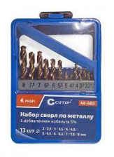 Набор сверл по металлу 2-8мм кобальт, 13шт CUTOP 48-603