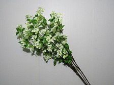 Цветы искусственные мелкие цветочки белый 107см S402