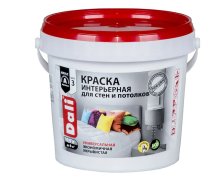 Краска акриловая интерьерная белоснежная (0,9л) Dali