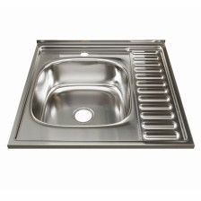 Мойка накладная 60х60 (0,6) h=160 П Mixline