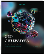 Тетрадь предметная 48 л Brauberg Magical Литература