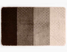 Коврик для ванной комнаты AQUA-Prime Silver коричневый 60х100см 2239
