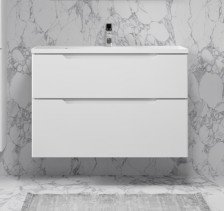 Тумба с раковиной Wector -100 подвесная, белая