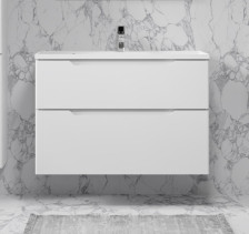 Тумба с раковиной Wector -100 подвесная, белая