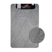 Коврики для ванной комнаты CАНАКС Cross-Loop (2шт) 50х80см 50х40см однотонный серый 00853