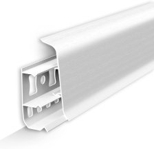 Плинтус Идеал Деконика с кабель-каналом белый 2,2 м 55 мм