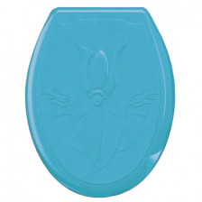 Сиденье для унитаза AQUA Prime ЛИЛИЯ голубое