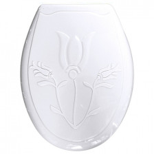 Сиденье для унитаза AQUA Prime ЛИЛИЯ белое