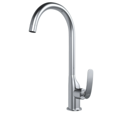 Смеситель для кухни С-образный ML21-032 "Elegant" высокий излив боковая ручка MIXLINE