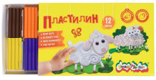 Пластилин 12 цв 180 г Каляка-Маляка мягкий со стеком