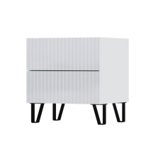 Тумба 2-ящика Оливия Белый/Белый глянец холодный