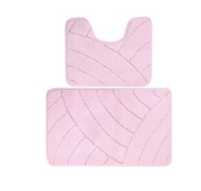 Комплект ковриков для ванной комнаты BANYOLIN CLASSIC из 2 шт 60х100/50х60см 11мм (нежно-розовый) 1/25