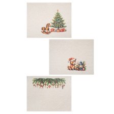 Набор полотенец лен 3 шт рис 59 цв 1 Ожидание праздника-3 45х60 Орша