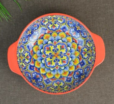 Салатник 25х20,5х6см с ручками Arabesque красный 0860103