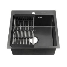 Мойка врезная 50х50 (0,8) h=200 графит Fabia Profi