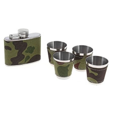 Подарочный набор 5 в 1: фляжка 60 мл, 4 рюмки, камуфляжный 636854