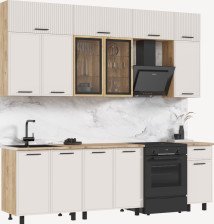 Кухня Бьянка 2,6м/1080м Кашемир/Дуб крафт (дуб вотан)