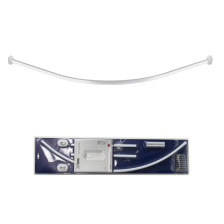 Штанга для душа угловая GFmark 1,60м закругленная, алюминий/белый 100014
