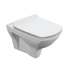 Унитаз подвесной Cersanit Carina Хl Сlean ON с сиденьем DPL Slim микролифт