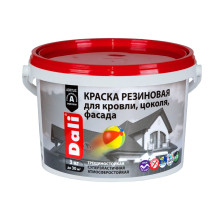 Краска резиновая для кровли, цоколя и фасада синяя 3кг Dali