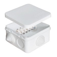 Коробка разветвительная о/у 75х75х45+клемник 220323 4г/ввода