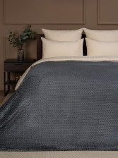 Плед 150х200 фланель Absolute TF FNJ DKGY3 042 S-ЗМЕЙКА серый