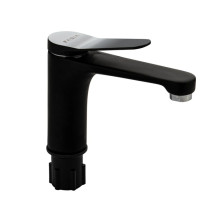 Смеситель для раковины однорычажный FABIA 9635 хром/черный