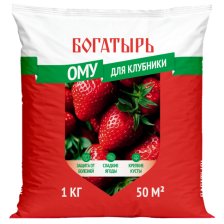 Удобрение Богатырь для клубники ОМУ 1кг Лама Торф