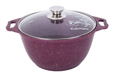 Кастрюля антипригарная 3,0 л стеклянная крышка Trendy Style mystery k31tsm