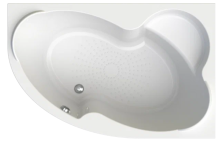 Ванна акриловая 169х110 Ирма правая с гладкой панелью + слив-перелив