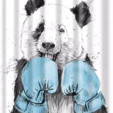 Штора для ванной комнаты 180х200см BRIMIX ПАНДА, фотопечать, без колец 02-29