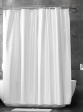Штора для ванной комнаты 280х200см SUPER BIG ST-007 белый, без колец