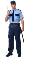 Рубашка охранника короткий рукав голубая р 45/170-176