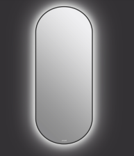 Зеркало с подсветкой 50х122 Eclipse smart овальное в черной рамке