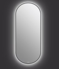Зеркало с подсветкой 50х122 Eclipse smart овальное в черной рамке