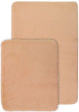 Комплект ковриков для ванной комнаты меховой Roomis Flaffy 50х80/50х40см бежевый
