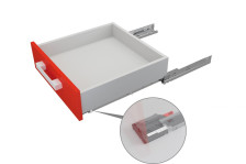 Направляющие шариковые 350 мм B-slide неполнностью выдвижной с доводчиком скрытого монтажа